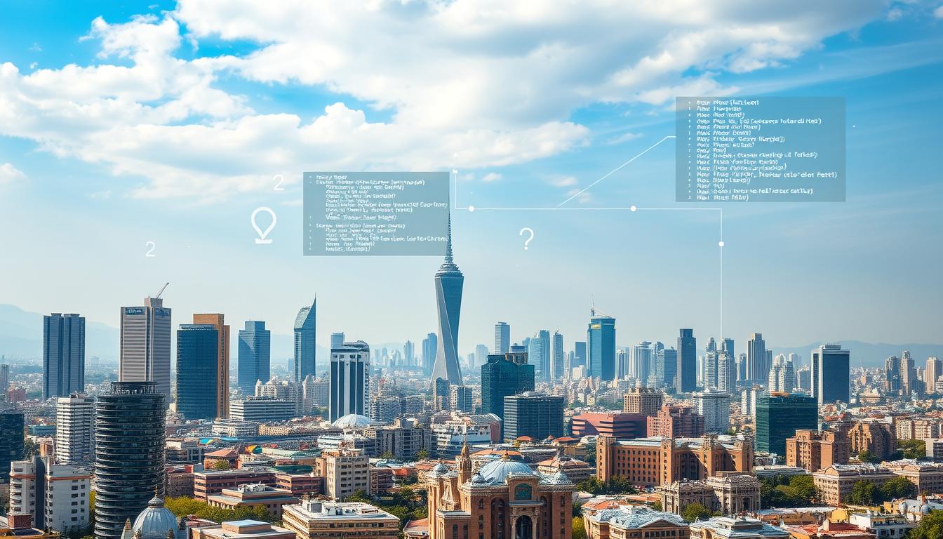 طراحی سایت در تهران - نمایی از شهر تهران و دنیای دیجیتال